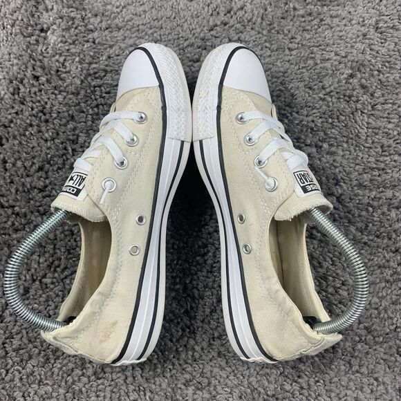 Converse Women Chuck Taylor All Star Shoreline Slip Low Top Cream Size 9 - Picture 4 of 8